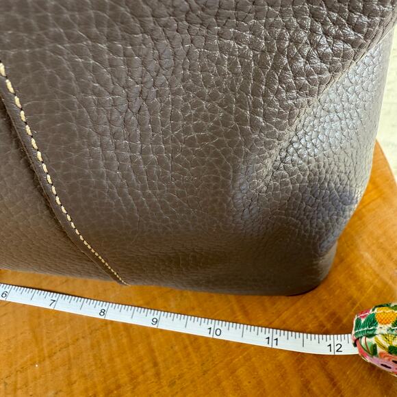Dooney and Bourke Grey Pebbled Leather Zip Tote - Picture 6 of 13